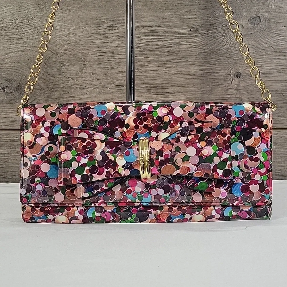 Betsey Johnson Multi-Color Bow PVC Crossbody Shoulder Bag